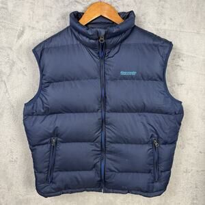 Abercrombie & Fitch Down Feather Puffer Vest Adult XL Blue Insulated Zip Up‎
